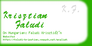 krisztian faludi business card